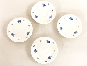 【中古】ナルミ ボーンチャイナ NARUMI BONE CHINA ソーサー4客セット 共箱なし ML-5