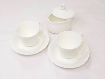 ナルミ カップ＆ソーサー シュガーポットセット NARUMI BONE CHINA シルキーホワイト 茶器 生活雑貨 DK-7ZZZ 20240321_画像1