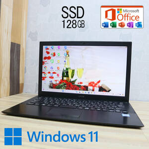 ★中古PC 高性能6世代i3！M.2 SSD128GB★VJS131C11N Core i3-6100U Webカメラ Win11 MS Office 中古品 ノートPC★P69022