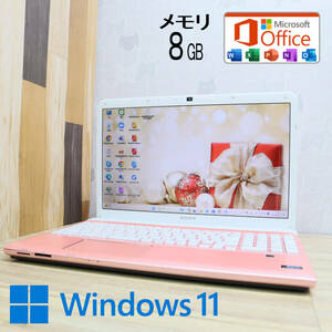 ★中古PC 高性能2世代i5！500GB メモリ8GB★SVE15117FJP Core i5-2450M Blu-ray Webカメラ Win11 MS Office 中古品 ノートPC★P68448