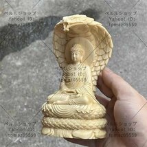 仏教美術 精密彫刻 鎮宅辟邪 工芸品 大日如来座像 仏師で仕上げ品_画像4