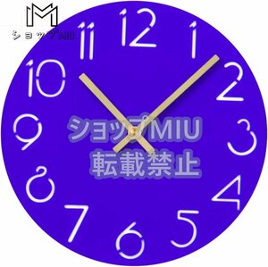 大型 デジタル 時計 ミニマル 装飾 ヴィンテージ 装飾 壁掛け 時計 For リビング 部屋 装飾 アラビア 数字 時計 静音 時計 アクリル 青