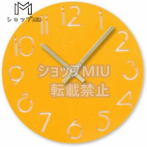 大型 デジタル 時計 ミニマル 装飾 ヴィンテージ 装飾 壁掛け 時計 For リビング 部屋 装飾 アラビア 数字 時計 アクリル オレンジ