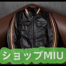 本革 人気商品★レザージャケット ライダースジャケット 機関車 プロテクターポケット付き S～5XL 牛革