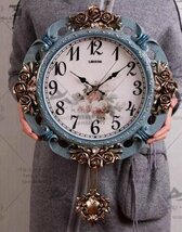 新品推薦 ヨーロッパ　復古　柱時計　応接間　豪華　時計　家庭用　静音時計　おしゃれ　創意　復古　壁掛け時計_画像5