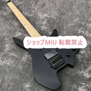 本体 サテン 楽器 品質保証★エレキギター メープル 34インチ ヘッドレス バンド ブラック ハードウェア