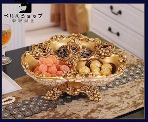 高級果物皿　盛り皿 お菓子皿 フルーツプレート、花柄豪華～果物カゴ お菓子鉢