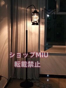 フロアライト フロアランプ フロアスタンド 間接照明 照明器具 復古スタイル シンプル風 鉄棚付きフロアランプ 読書灯