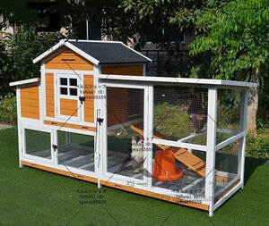 新入荷 ニワトリ小屋 兎 ハト小屋 ペット別荘 大型 ハウス 木製 防雨防腐 ウサギ ニワトリ小屋 飼育 屋外養殖 庭用 掃除しやすい