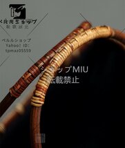 新品★竹バスケット 収納かご おしゃれ竹籠　編み 取っ手 持ち手 　手作りトートバスケット_画像3