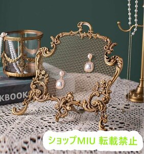 収納 置き物 ネックレス 美品★首飾り収納 ベッドルー 黄銅 鏡台 ピアス 収納