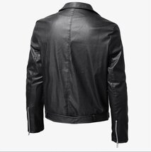 レザージャケット メンズ ライダースジャケット 革ジャン 皮ジャンバイクジャケット ジャケット オシャレ春秋冬 S~5XL 赤_画像7