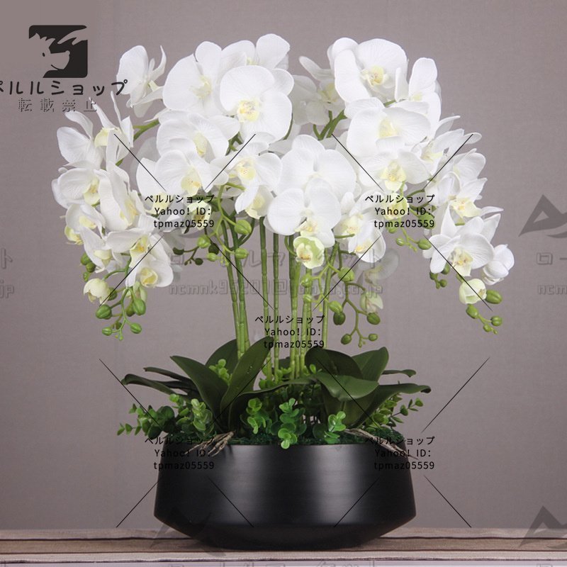 Sale! Art flowers Silk flowers Phalaenopsis Simulation Artificial bonsai Artificial flowers Artificial plants Artificial trees Pottery Ceramic Potted plants, handmade works, interior, miscellaneous goods, ornament, object