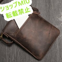 無地 通学 牛革 メンズ ショルダーバッグ 通勤 斜め掛けバッグ レザー 本革 肩掛け鞄 斜め掛けバッグ メッセンジャーバッグ_画像4