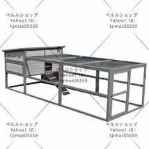 家庭用 ビッグサイズ 鶏かご 鶏ハウス 大型 木製 室外 鳩小舎 卵舎 ビッグゲージ ウサギゲージ ウサギハウス 307.5*102.5*124cm_画像8