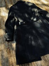 ●お洒落 子牛革 海軍コート カーフスキン カウハイド 本革 オーバーコート ドイツ 3kg+ 馬革 ホースハイド メンズファッション S～3XL_画像7