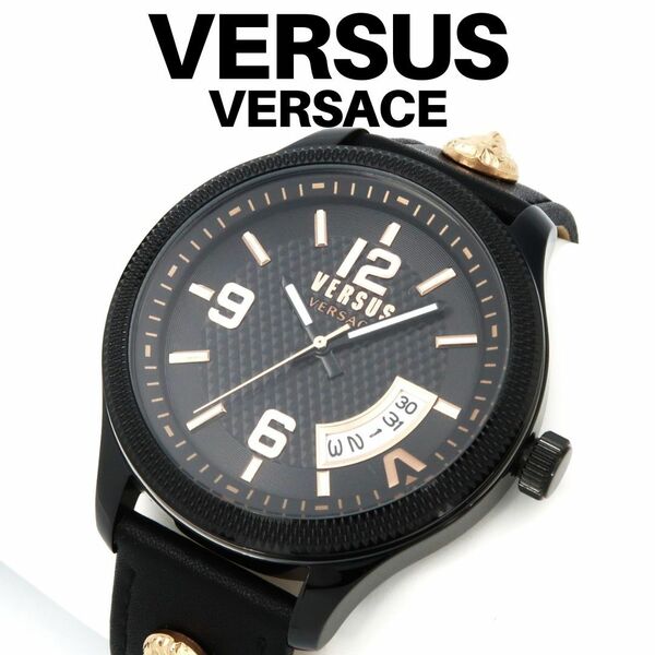 VERSUS VERSACE　ヴェルサーチ 腕時計　黒　本革　VSPVT0420 ヴェルサス