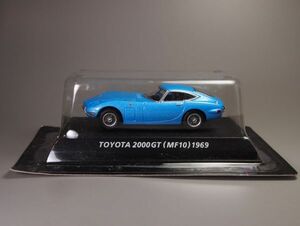 コナミ 絶版名車コレクション トヨタ2000GT ブルー系メタリック MF10 1969 スケール 1/64 ミニカー