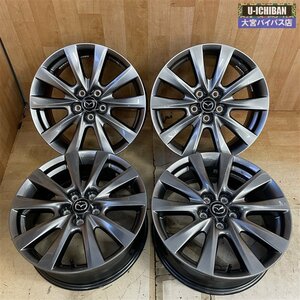 良品 MAZDA3 純正 18インチ 7J +45 5H 114.3 ホイールのみ 4本 マツダ3 流用で CX-30 CX-5 CX-8 マツダ6 MPV MX-30 等 ▽004