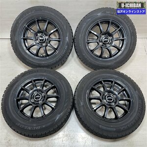 ヤリス ヴィッツ アクシオ 80シエンタ 等 シュナイダー 5.5-14+38 4H100 ダンロップ WM02 175/70R14 14インチ スタッドレス 4本セット 009