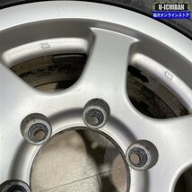 溝あり 2021年製 6本スポーク ホイール 6-15+25 6H139 ダンロップ ウィンターマックスSJ8+ 215/70R15 15インチ スタッドレス 4本セット 009_画像4