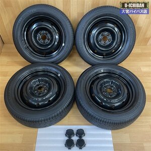 低走行! 86 純正 スチール （センターオーナメント付属） 16インチ 6.5J +48 5H 100 & YH dB E70 205/55R16 91V 4本セット 86 BRZ 等 004