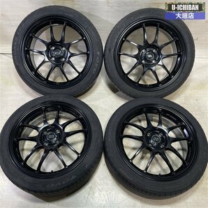 ND ロードスター アクア ノート フィールダー等 エンケイ PF01 7-17+45 4H100 ブラック トーヨー プロクセス CF2 205/45R17 17インチ 002Rの画像1