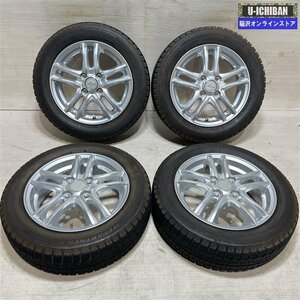 軽 軽自動車 ワゴンＲ Ｎ-BOX 等 LINZ 4.5-14+45 4H100 ブリヂストン アイスパートナー2 155/65R14 14インチ スタッドレス 4本セット 009