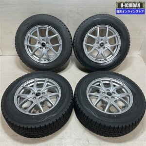 フォレスター 等 FENCER 6.5-16+48 5H100 ダンロップ WM01 215/65R16 16インチ スタッドレス 4本セット 009k