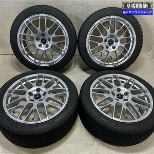 レクサスIS レクサスRC 等 デルモア 8-18+44 5H114.3 2021年製 ミシュラン X-ICE SNOW 235/45R18 18インチ スタッドレス 4本セット 009k