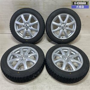 良品 N-BOX タント スペーシア 等 MACBES MB8 4.5-14+45 4H100 ダンロップ WM02 155/65R14 14インチ スタッドレス 4本セット 002R