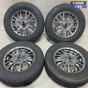 N-VAN キャリィ エブリィ等 エクシーダ 3.5-12+42 4H100 ブリヂストン W300 145/80R12 80/78N LT 12インチ スタッドレス 4本セット 002R