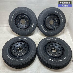 良品 溝有 ジムニー レアマイスター 5.5-16+20 5H139.7 マットブラック 2021年製 GRIPMAX MUDRAGE R/T MAX 185/85R16 16インチ 4本 002R