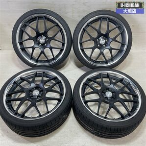 86 BRZ カローラスポーツ 等 TWS ライツェント WX07 8-19+45 5H100 2022年製 ダンロップ ルマンV 225/35R19 19インチ 4本セット 002Rの画像1