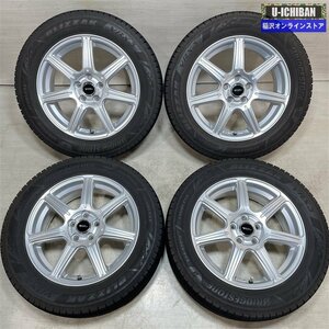 プリウス 86 BRZ インプレッサ 等 TOPRUN 6-16+45 5H100 2021年製 ブリヂストン VRX3 205/55R16 16インチ スタッドレス 4本セット 009k