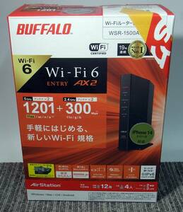 YI ア3-6 【未開封】 BUFFALO バッファロー WSR-1500AX2S 無線LAN親機 Wi-Fi6対応ルーター 1201+300Mbps