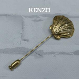 【匿名配送】KENZO ケンゾー ブローチ ゴールド シェル ヴィンテージ