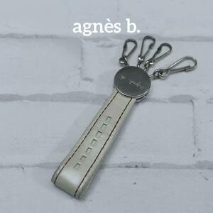 [Анонимная доставка] Agnesbe Key Chain Logo Logo White