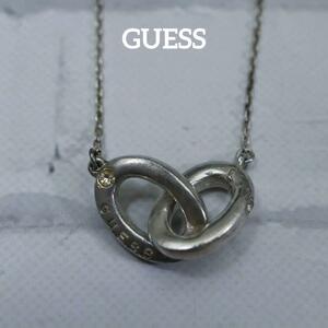 【匿名配送】GUESS ゲス ネックレス シルバー ロゴ シンプル