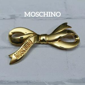 [ anonymity delivery ]MOSCHINO Moschino brooch Gold ribbon 