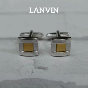 【匿名配送】LANVIN ランバン カフス シルバー シンプル