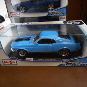 ★★1/18 Maisto マイスト フォード マスタング マッハ1 ブルー Ford Mustang Mach1 1971★★の画像3