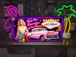 las Vegas Ame машина sexy g лама la вращение nap девушка Casino BAR.. улица магазин дом гараж табличка украшение american смешанные товары свет BOX