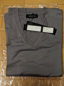 ★新品タグ付き　LITHIUM HOMME SILKET POC V-NECK　サイズ46 グレー