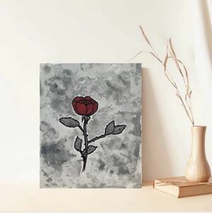 【薔薇】絵画/原画/絵/アート/アート作品/作品/キャンバスアート/キャンバス/インテリア雑貨/シンプル/アクリル画/花の絵