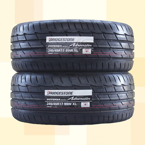 ●送料無料 245/45R17 99W XL BRIDGESTONE ブリヂストン ポテンザアドレナリン POTENZA ADRENALIN RE004 21年製2本セット税込 \33,500より1