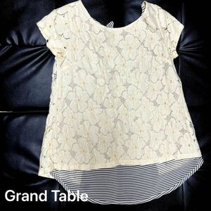 【Grand Table】バックリボンレース切り替えチュニック　入園式　入学式