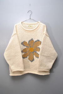 MacMahon Knitting Mills Roll Neck Knit Flower マクマホンニッティングミルズ/ロールネックニット/フラワー/セーター/F