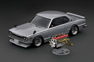 WEB限定 IG3234 ignition model イグニッションモデル 1/18 Nissan Skyline 2000 GT-R(KPGC10)Silver 10th Anniversary With Engine 未開封