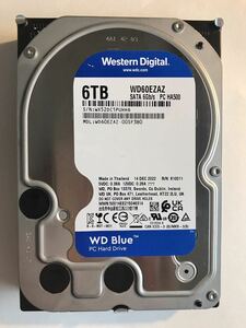 ⑪Western Digital/ウエスタンデジタル　3.5インチ　SATA　HDD　ハードディスクWD60EZAZ　 6TB　 